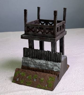 Roman Turf & Timber Fort Tower (28mm)